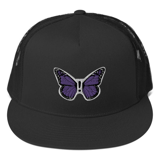 ! Purple Monarch Trucker Cap