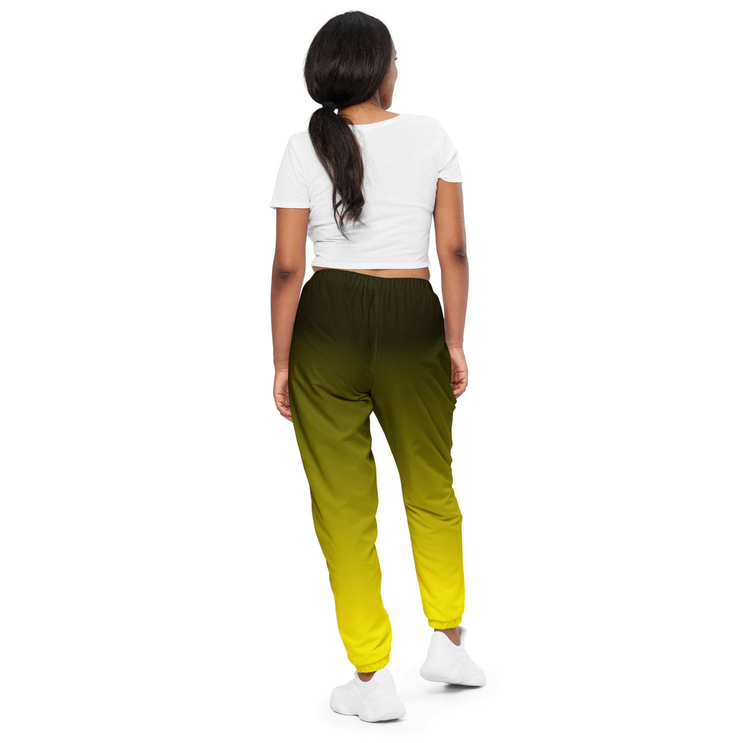 Gradient Black to Yellow Unisex track pants