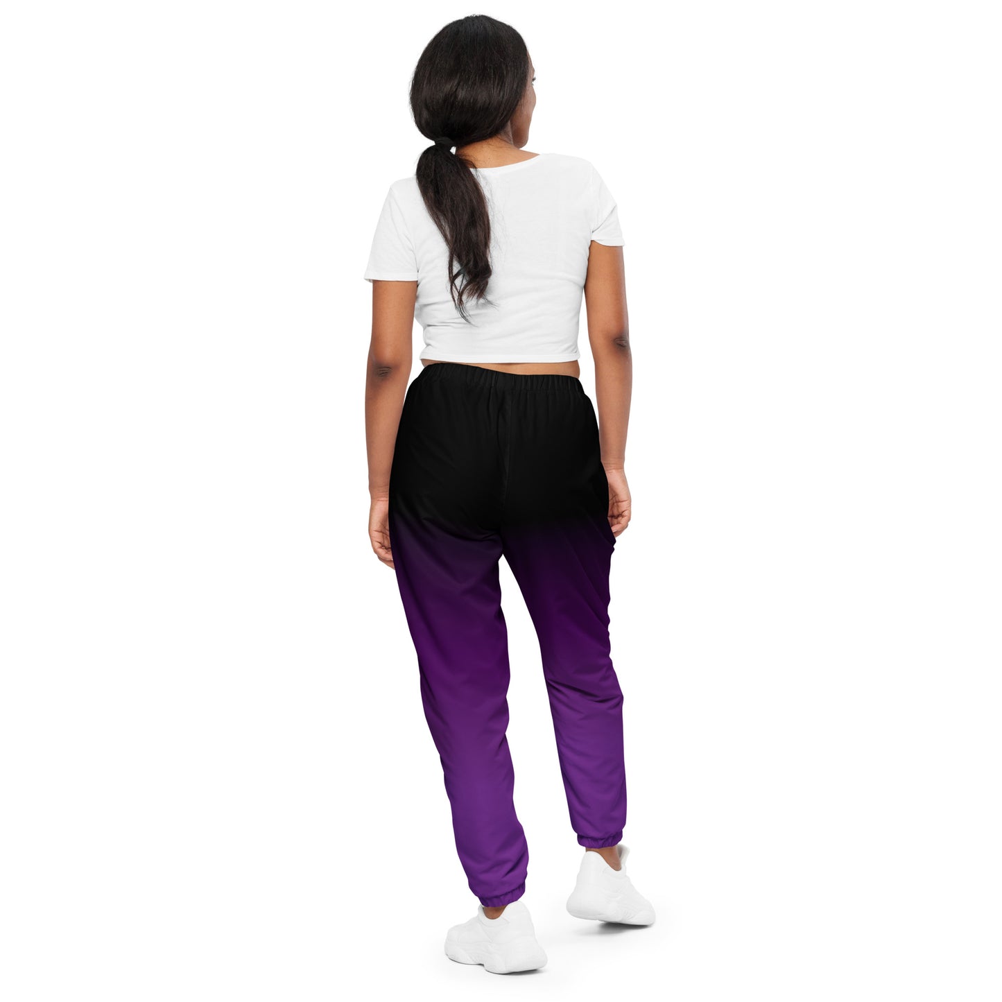 Gradient Black to Purple Unisex track pants