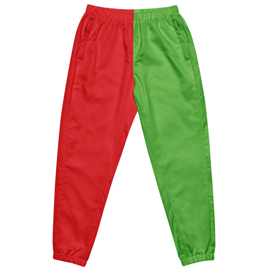 2 Tone Red and Green Unisex track pants