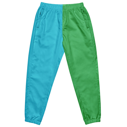2 Tone Cyan and Green Unisex track pants