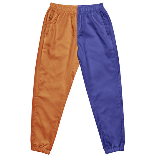 2 Tone Orange and Blue Unisex track pants