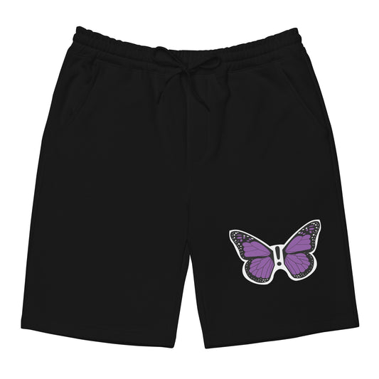 ! Purple Monarch Men's fleece shorts