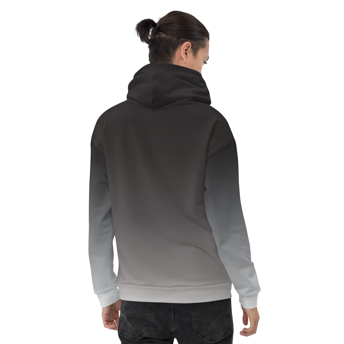 Gradient Black to White Unisex Hoodie