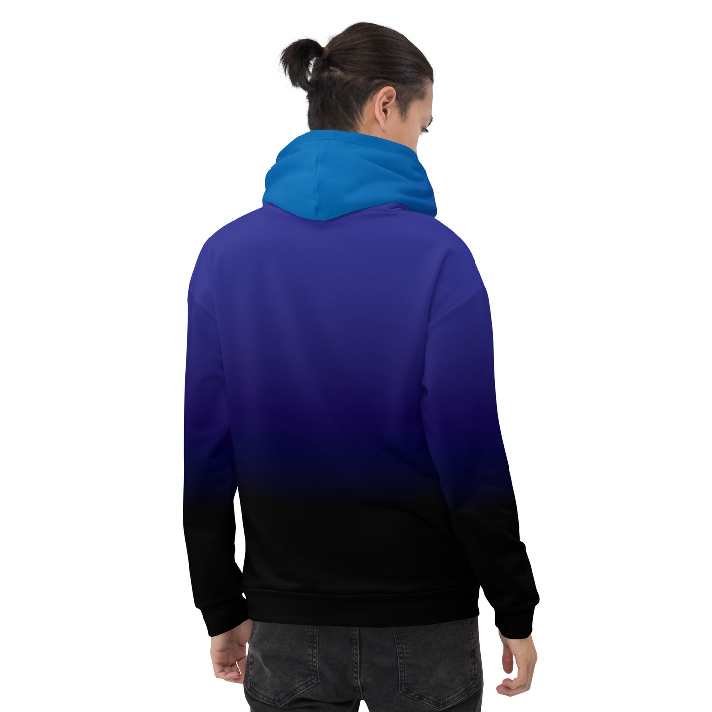 Gradient Blue to Black Unisex Hoodie