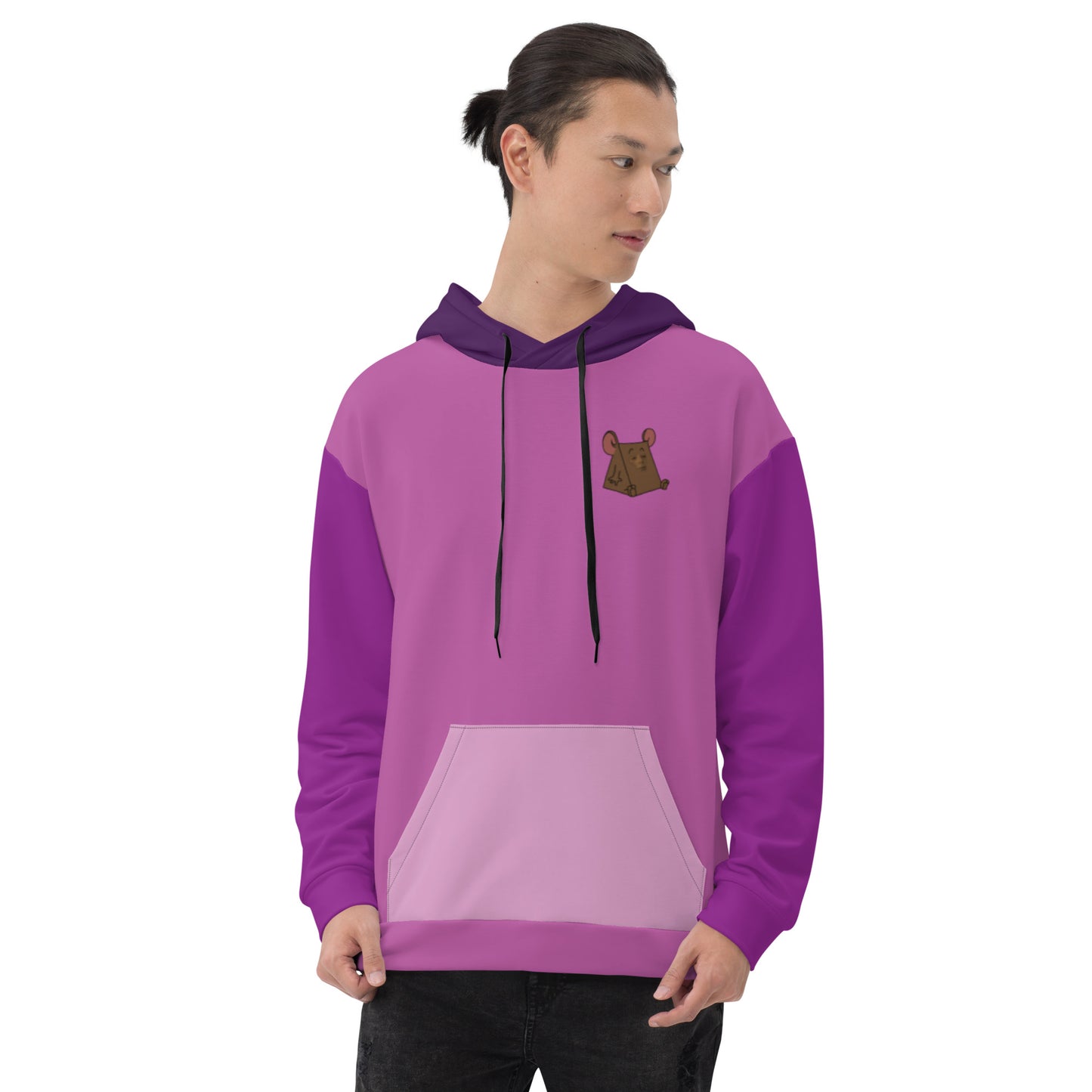 Classic Color Blocking Pink/Purple Unisex Hoodie