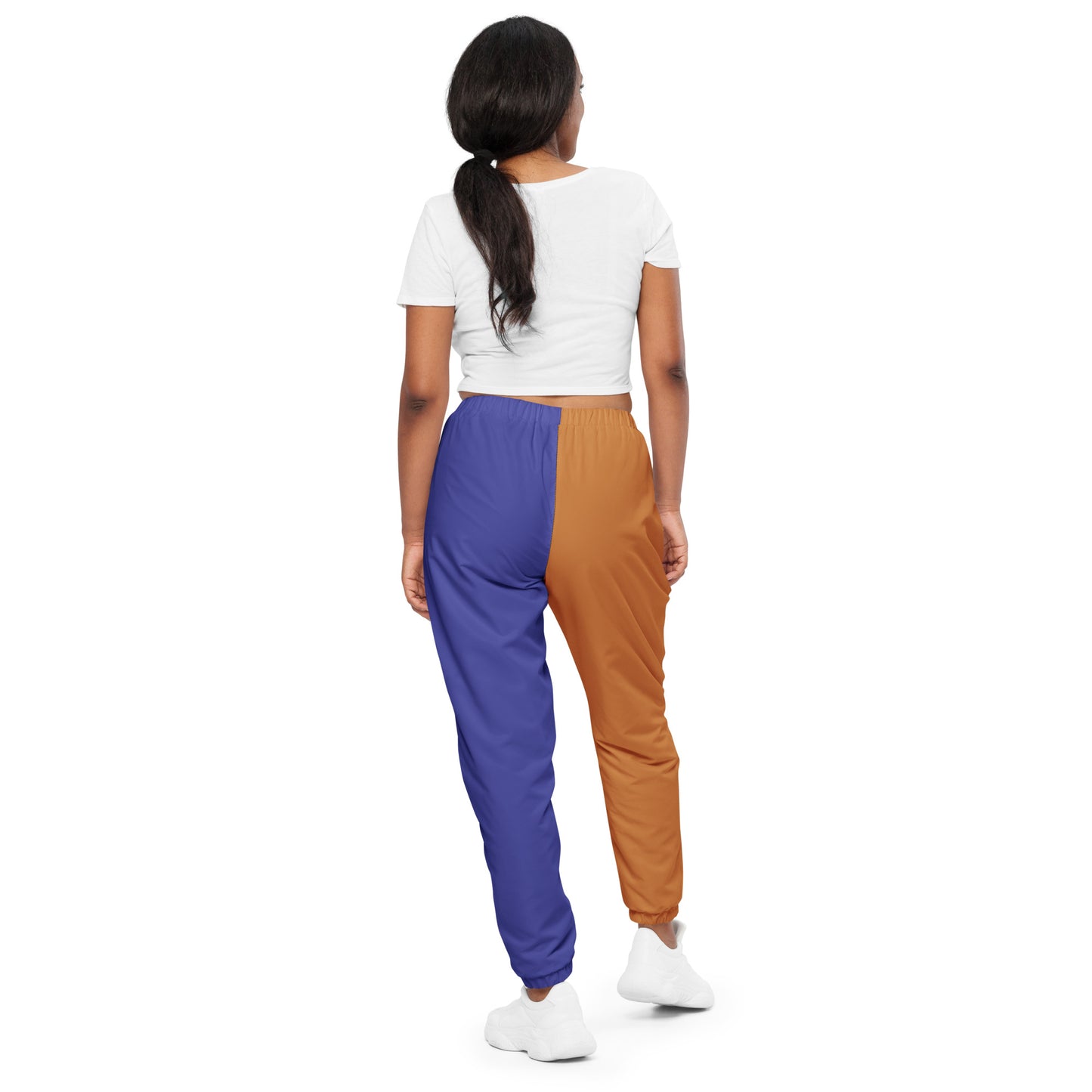 2 Tone Orange and Blue Unisex track pants