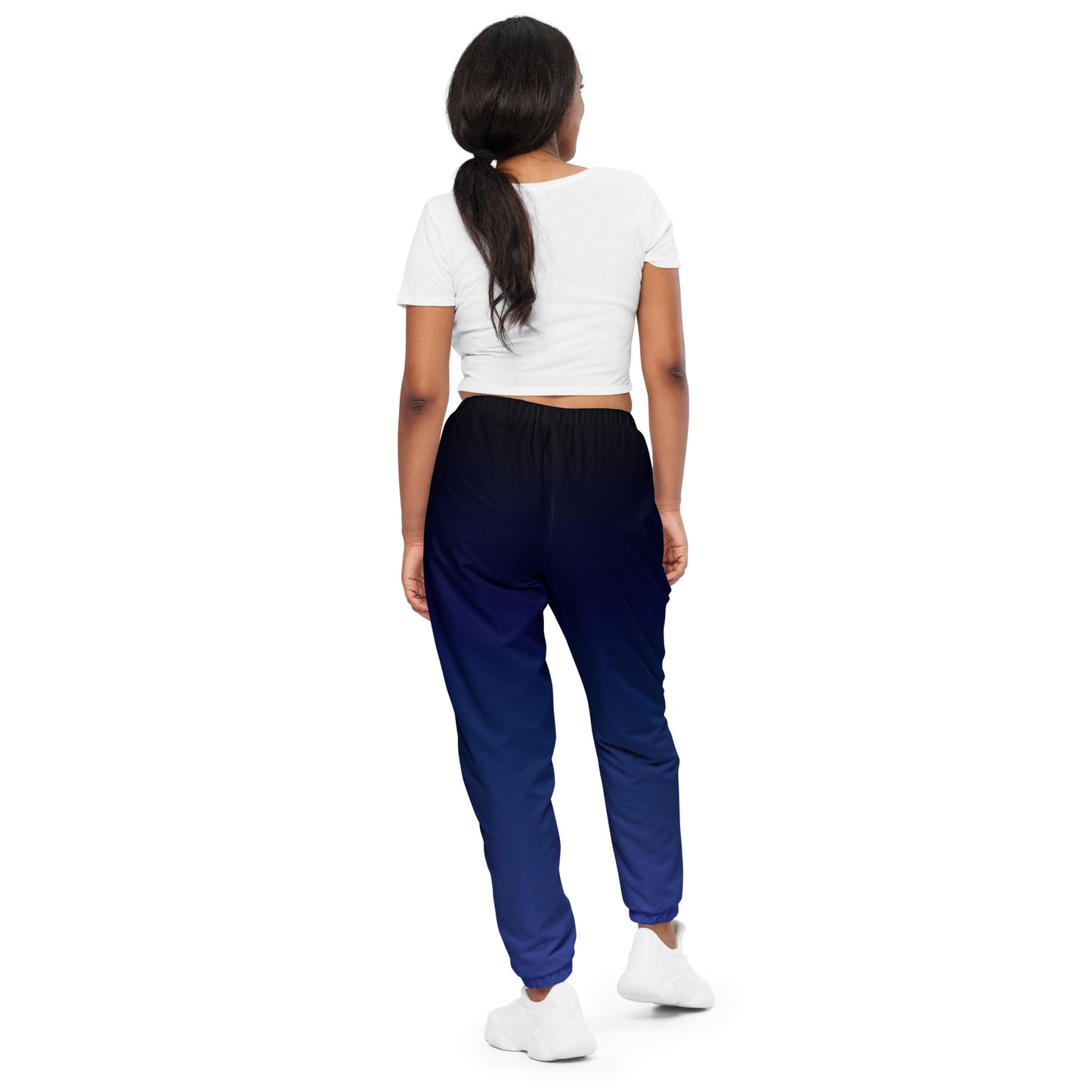 Gradient Black to Blue Unisex track pants