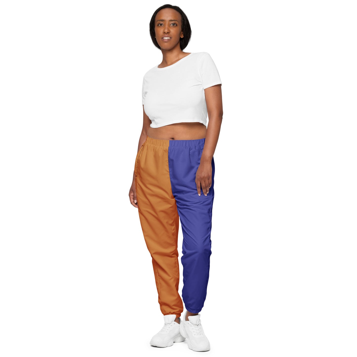 2 Tone Orange and Blue Unisex track pants