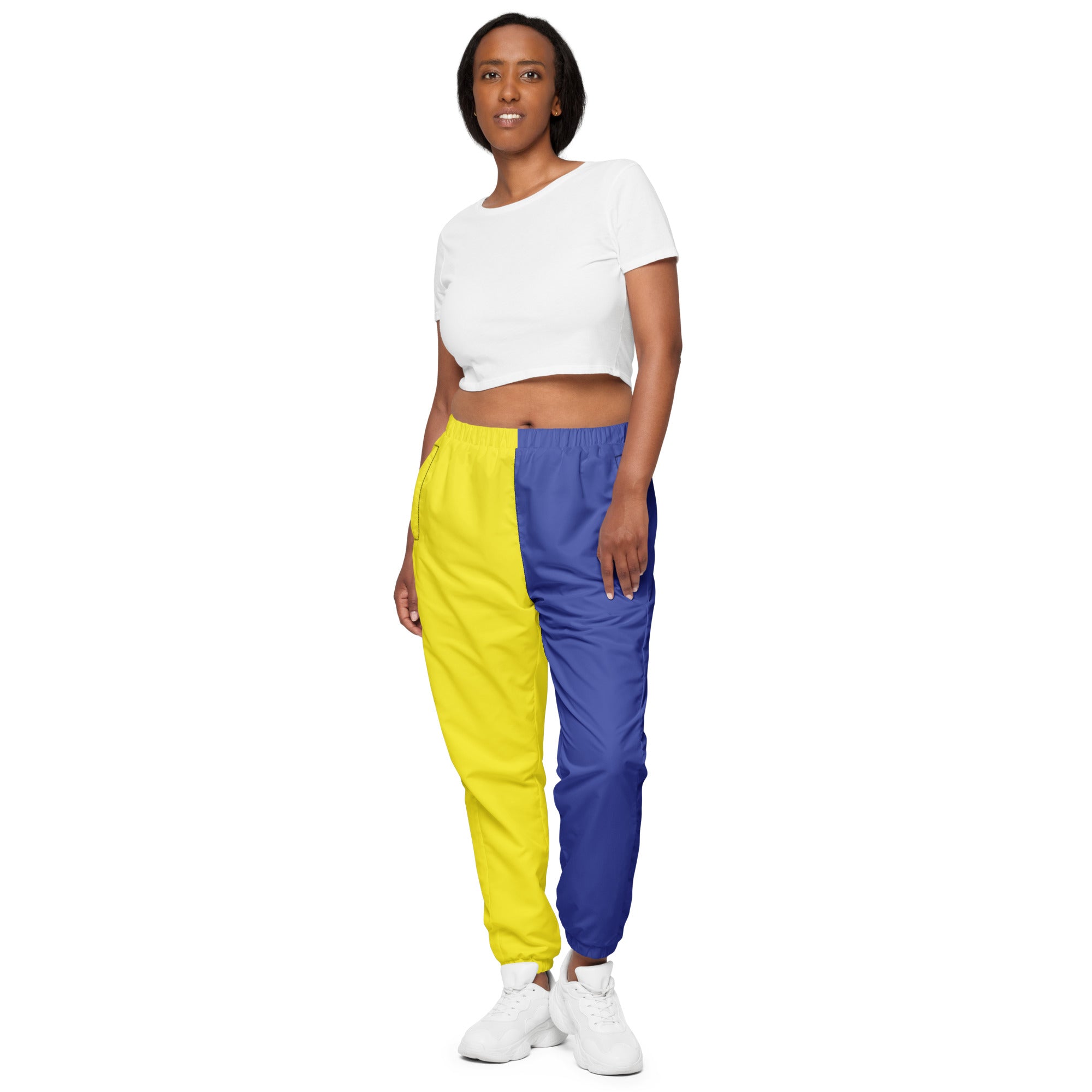 2 Tone Yellow and Blue Unisex track pants