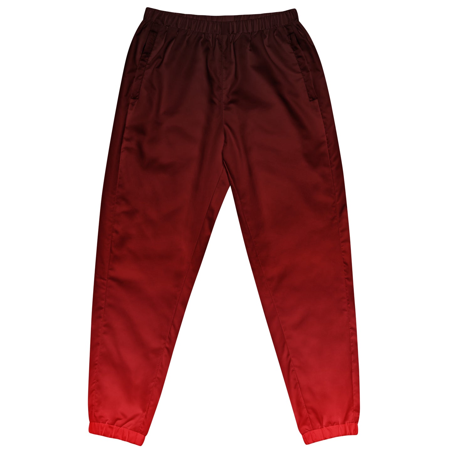 Gradient Black to Red Unisex track pants