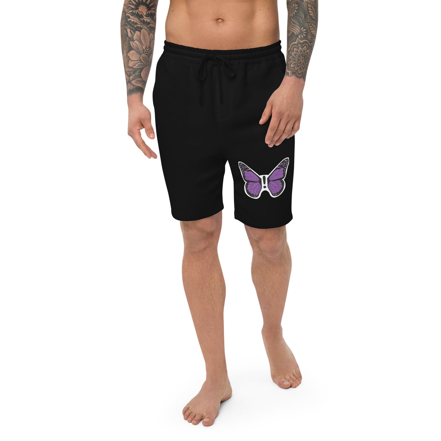 ! Purple Monarch Men's fleece shorts