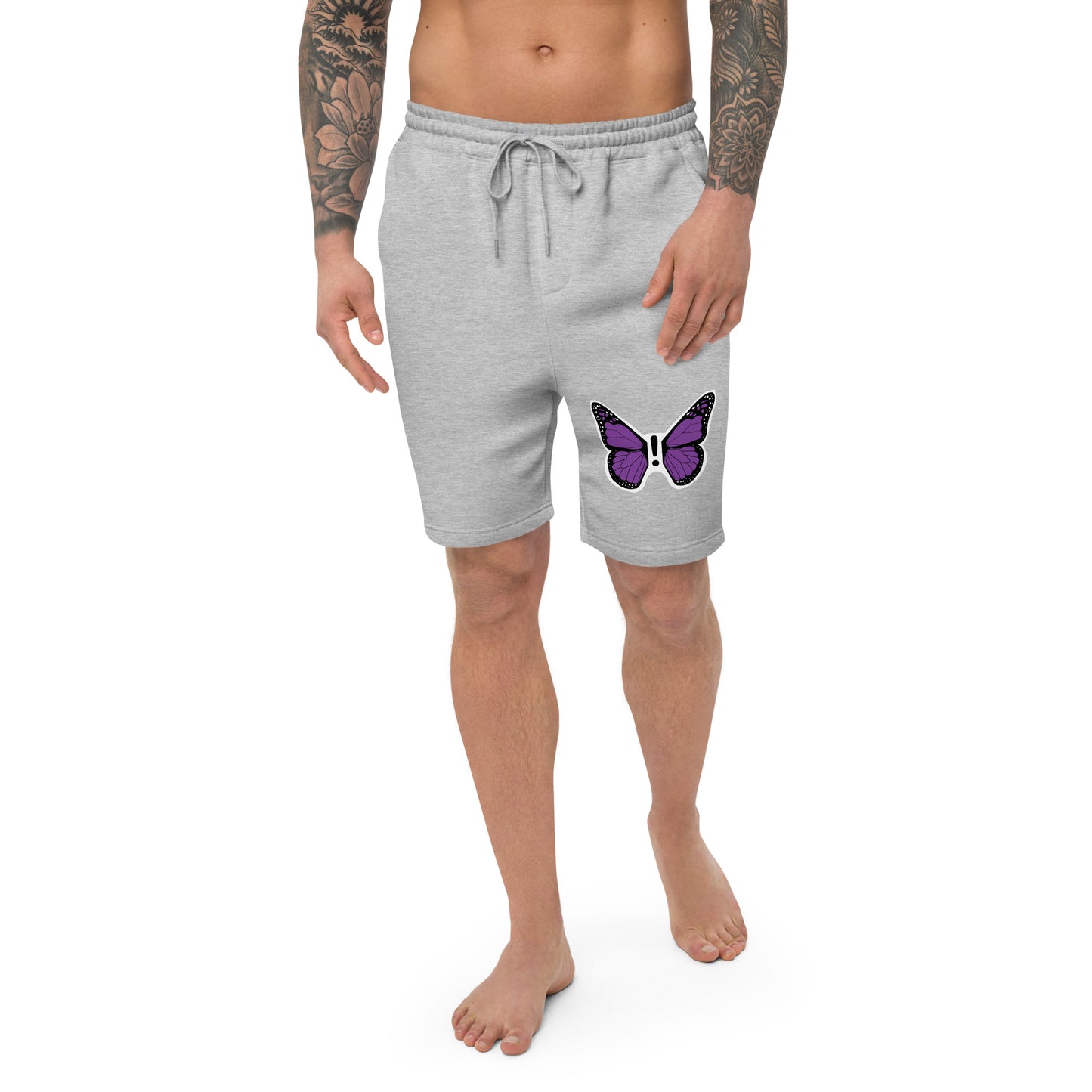 ! Purple Monarch Men's fleece shorts