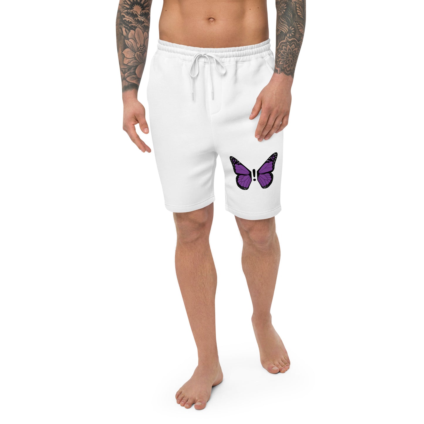 ! Purple Monarch Men's fleece shorts